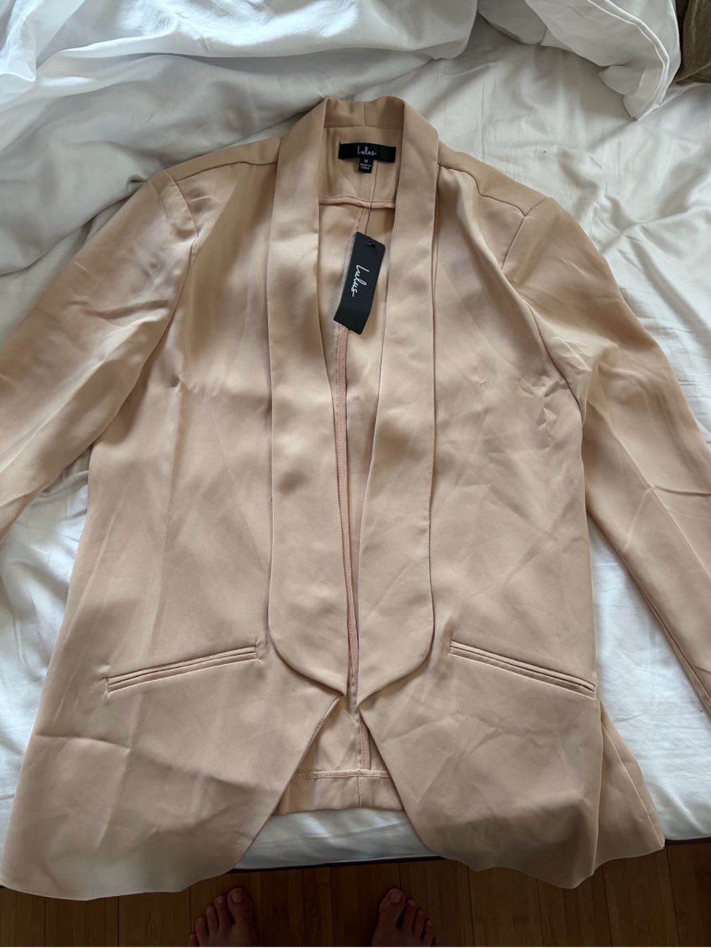 Lulu's Light Blush Tailored Blazer